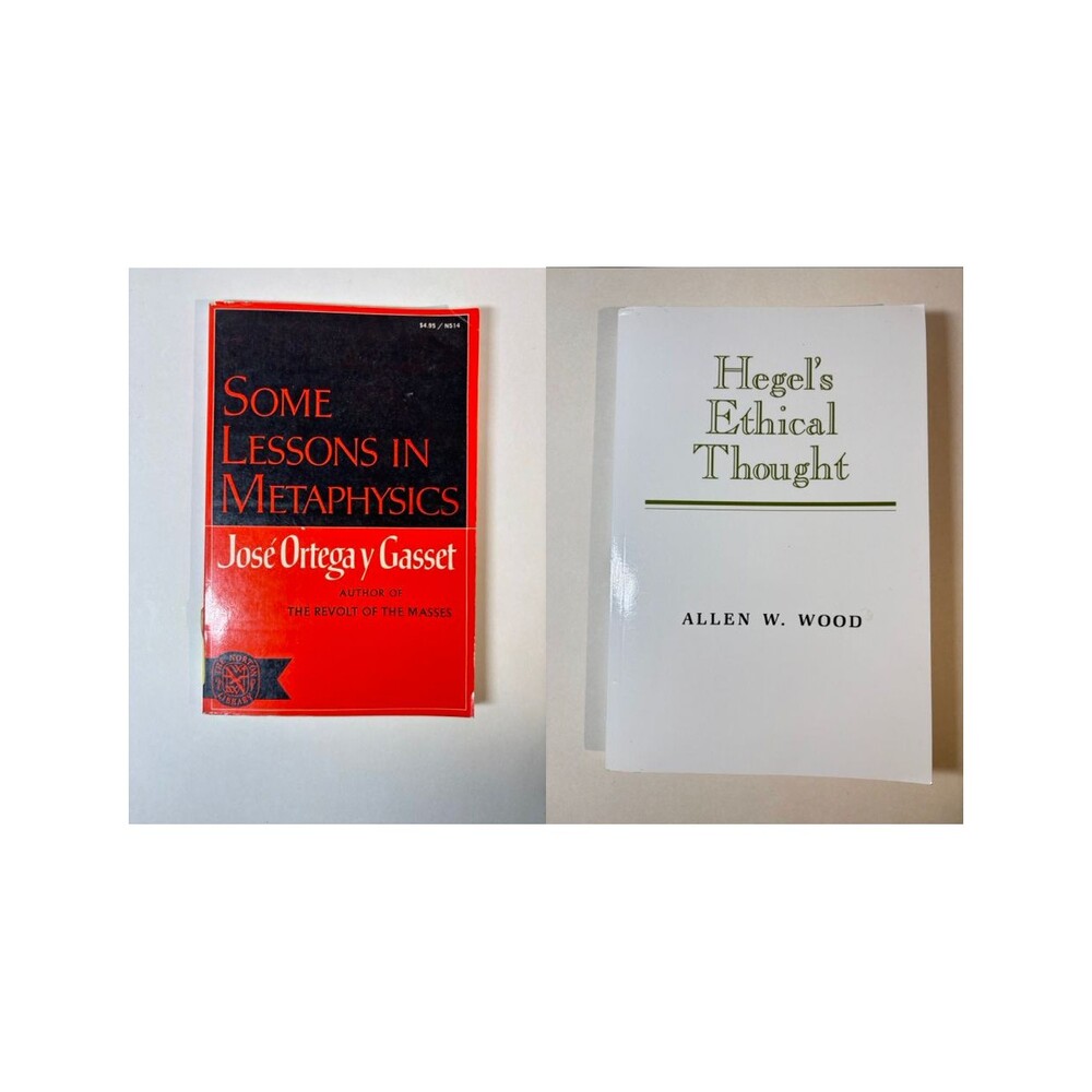 Lot of 2 Philosophical Texts: José Ortega Gasset and Hegel PB GOOD